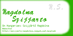 magdolna szijjarto business card
